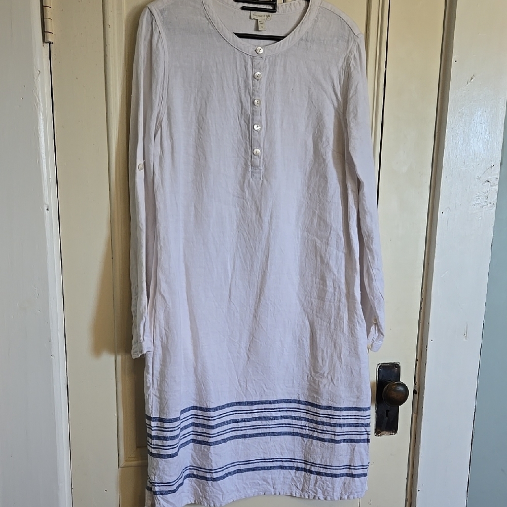 White Linen Tunic Dress